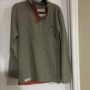 Southern Marsh Green and Red Lightweight Shirt Jacket